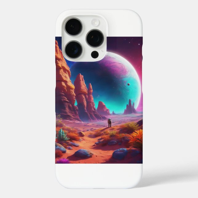 A creepy planet and astronut  Case-Mate iPhone case (Back)