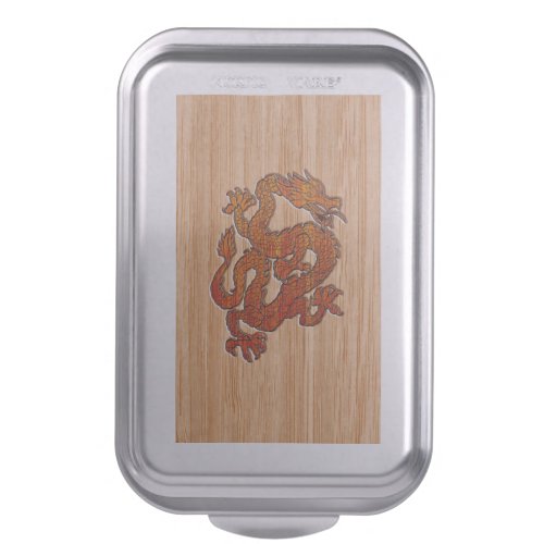 A Crimson Dragon on Bamboo like Cake Pan