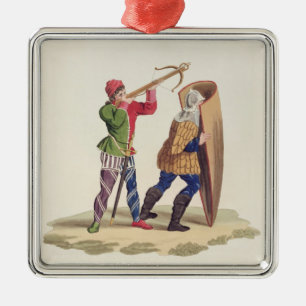 A Cross-bowman and his Paviser, 1433, from 'Ancien Metal Ornament