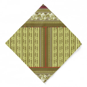 a cross stitch pattern of a vase with flowers bandana