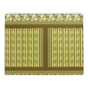 a cross stitch pattern of a vase with flowers calendar