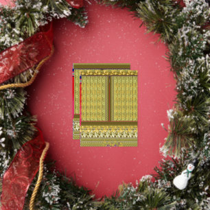 a cross stitch pattern of a vase with flowers foil holiday postcard
