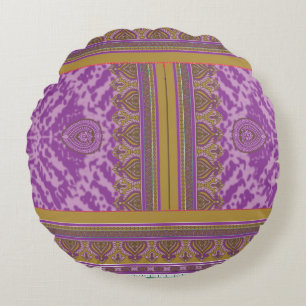 a cross stitch pattern with a purple and yellow b round pillow