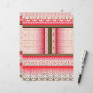 a cross stitch pattern with a red background