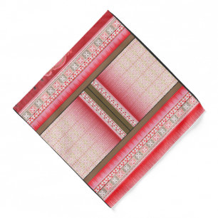 a cross stitch pattern with a red background bandana