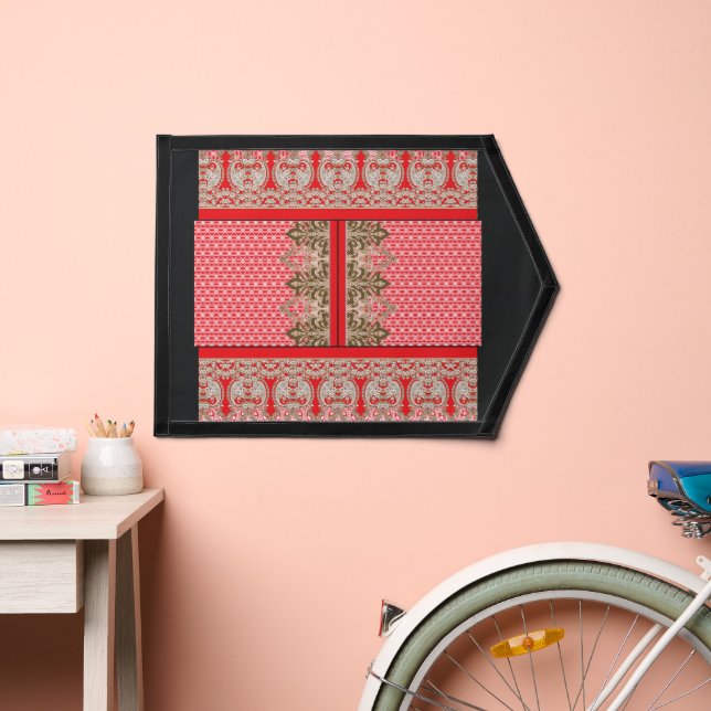 a cross stitch pattern with a red border pennant (Insitu 2)