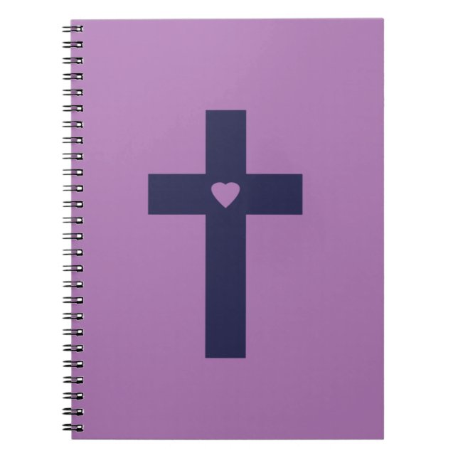 A cross with heart  notebook (Front)