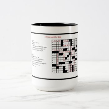 A Crossword For Dad Two-tone Coffee Mug by NotionsbyNique at Zazzle