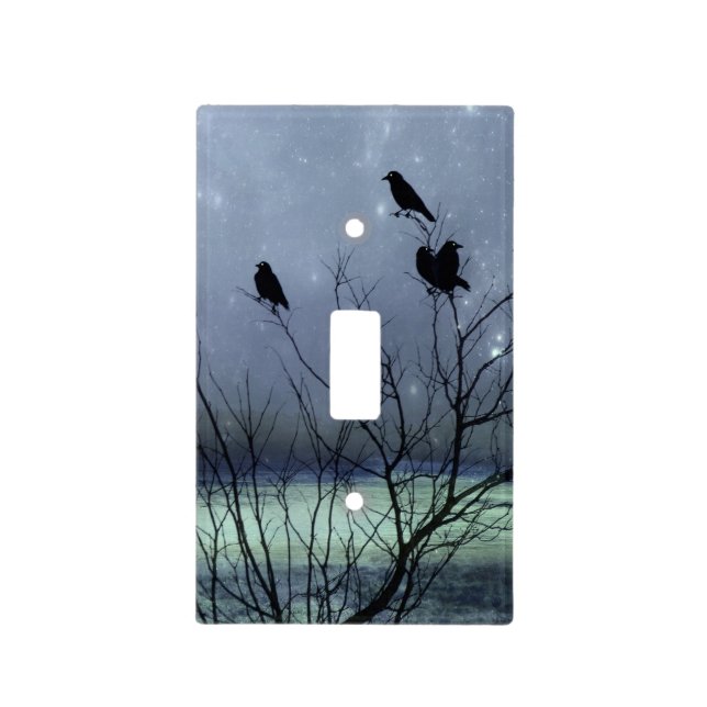 A Crow Fantasy Light Switch Cover (Front)