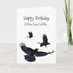 A Crow Personality Birthday Fun Animal Card