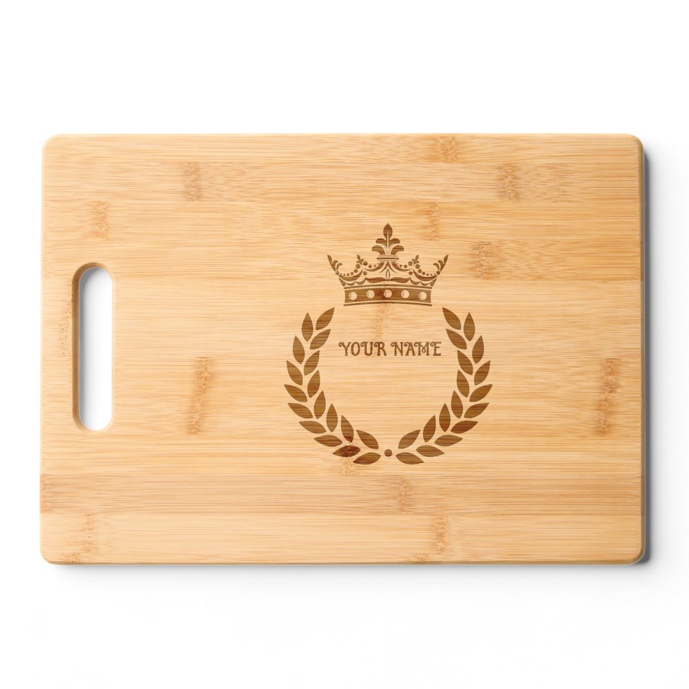 A Crown for the Queen of the Kitchen Custom Cutting Board