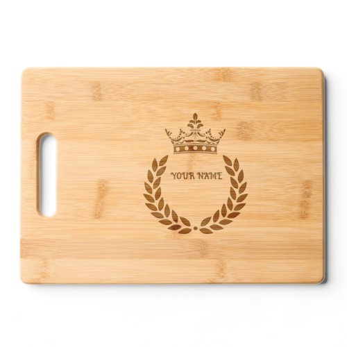 A crown for the queen of the kitchen cutting board