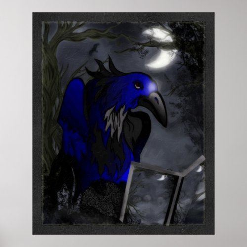 A Crows Story Gothic Folk Art Poster