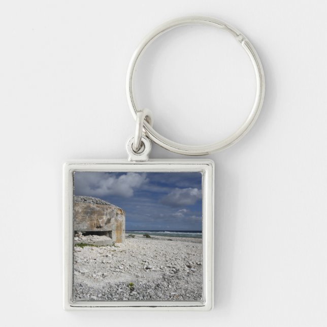 A crumbling bunker keychain (Front)