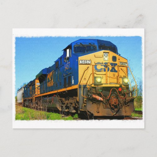 A CSX Train Postcard