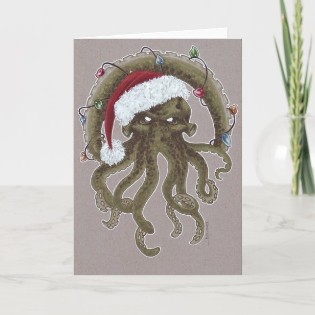 A Cthulhu Christmas Holiday Card (Front)