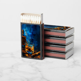 A Cubist Exploration of Cigar and Whiskey Harmony  Matchboxes