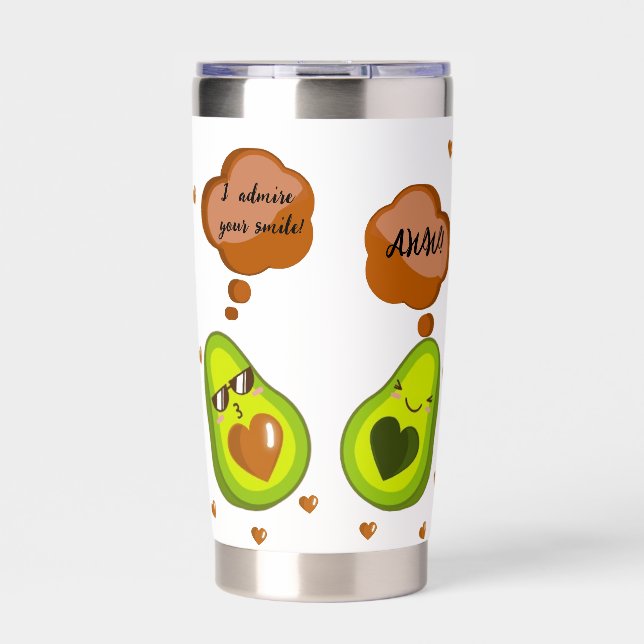 A CUCTOM ADORAABLE CUTE AVOCADO TUMBLERS INSULATED TUMBLER (Front)