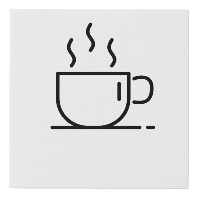 A cup coffee Kitchen Wall Decoration Faux Canvas Print (Front)