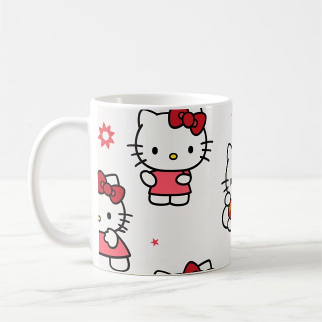 a cup designed with a cute kitty (Left)