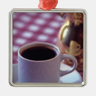 A cup of Arabic Coffee. Syria. The Middle Metal Ornament