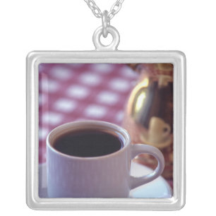 A cup of Arabic Coffee. Syria. The Middle Silver Plated Necklace