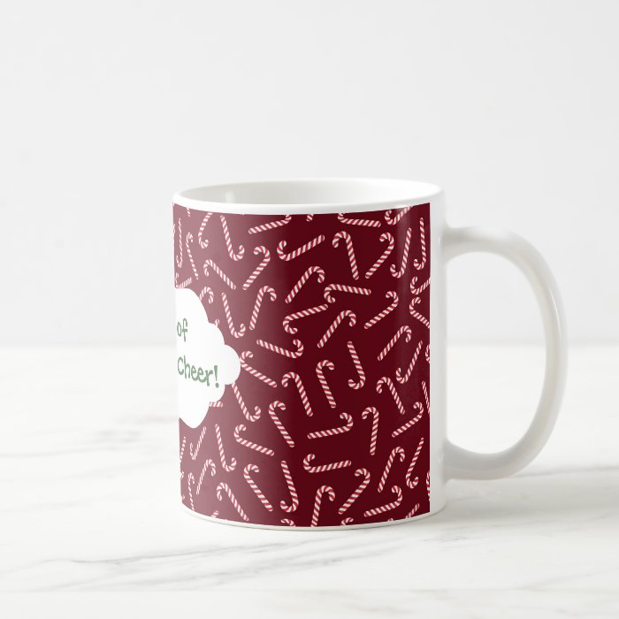 A cup of christmas cheer Red Candycane Mug