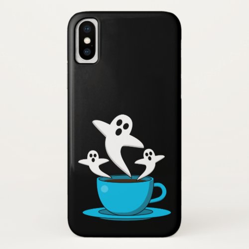 A Cup of Ghost Smoking Coffee iPhone X Case