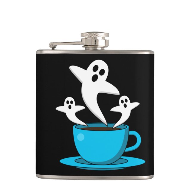 A Cup of Ghost Smoking Coffee Flask (Front)