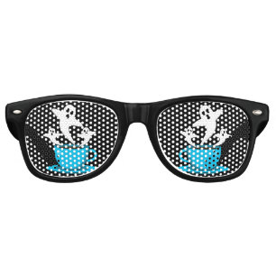 A Cup of Ghost Smoking Coffee Retro Sunglasses