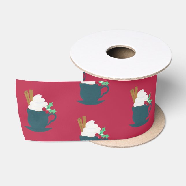 A Cup of Let It Snow Satin Ribbon (Spool)