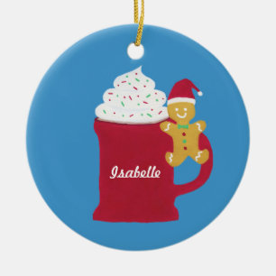 A Cup of Merry Christmas Ceramic Ornament