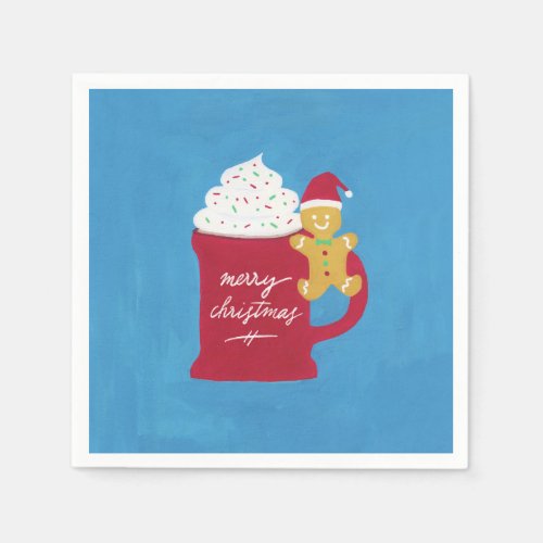 A Cup of Merry Christmas Paper Napkins