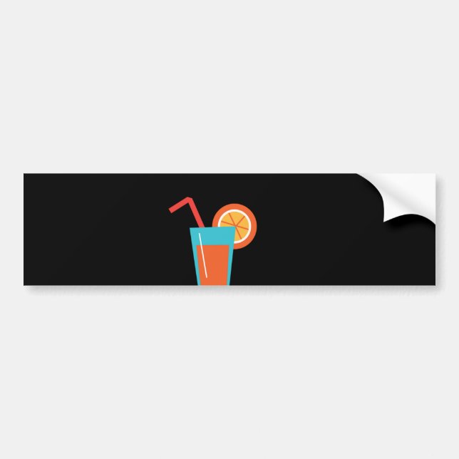 A cup of orange juice bumper sticker (Front)