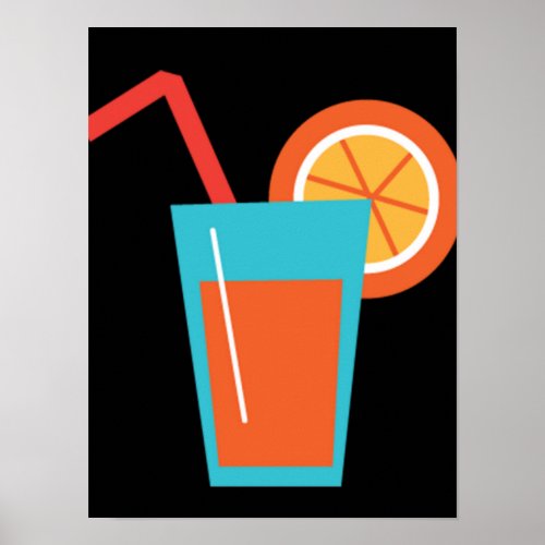 A cup of orange juice poster