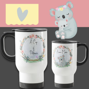 A "Cup" of Patience Cute Mother and Baby Koala Travel Mug