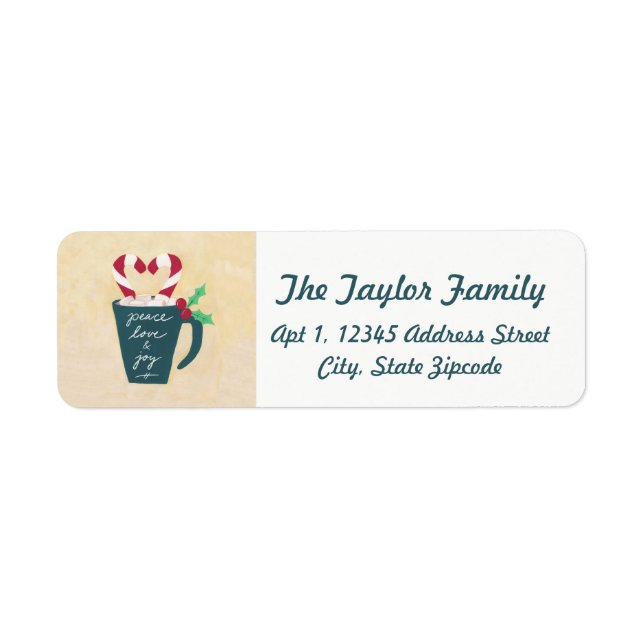 A Cup of Peace, Love and Joy Label (Front)