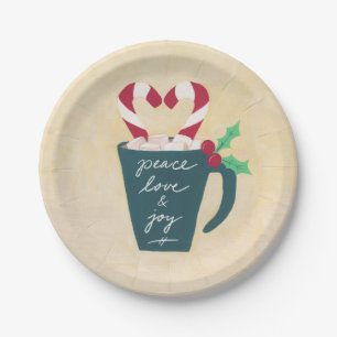A Cup of Peace, Love and Joy Paper Plates