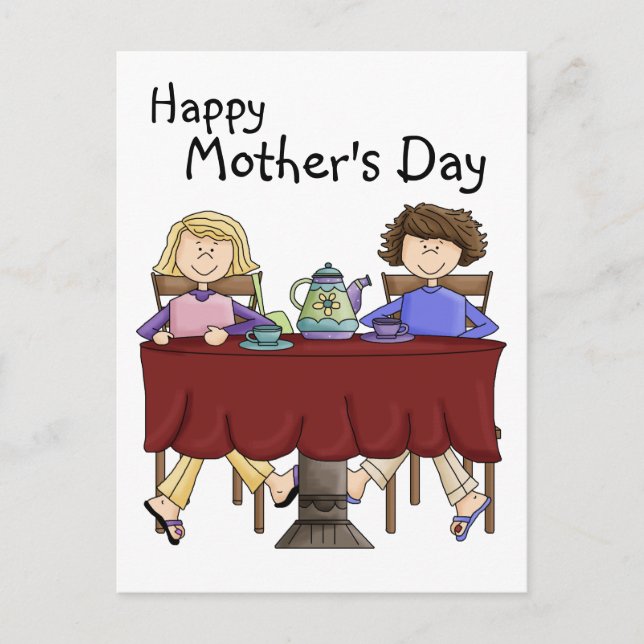 A cup of tea for my Mom - Customized Postcard (Front)