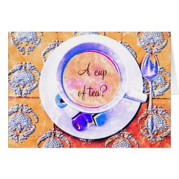 A Cup Of Tea - Teacup Victorian Styled by justbecauseiloveyou at Zazzle