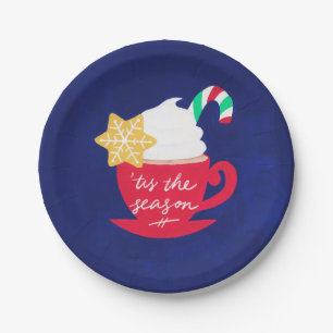 A Cup of 'Tis The Season Paper Plates