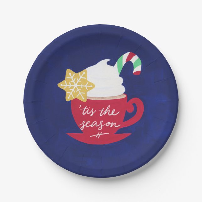 A Cup of 'Tis The Season Paper Plates (Front)