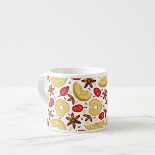 A cup with a cozy and colorful pattern