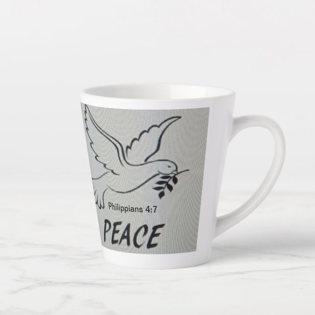 A cup with peace dove and scripture (Right)