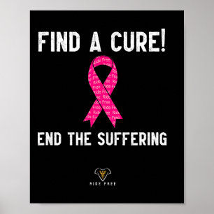 A Cure - End The Suffering - Breast Cancer Awarene Poster