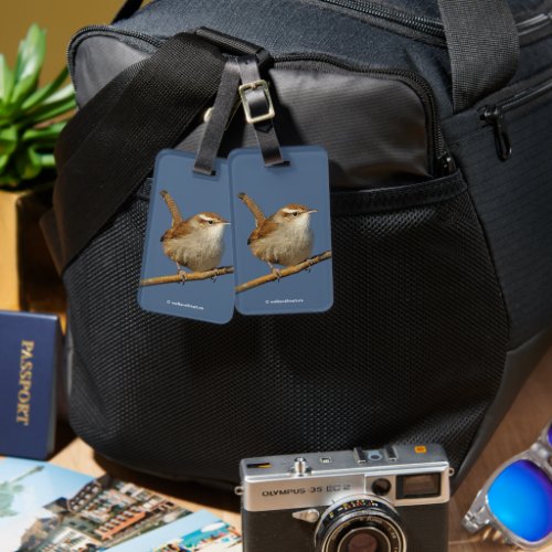 A Curious Bewicks Wren in the Tree Luggage Tag