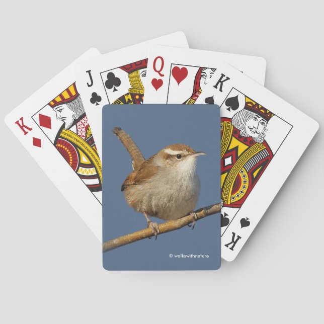 A Curious Bewick's Wren in the Tree Poker Cards (Back)