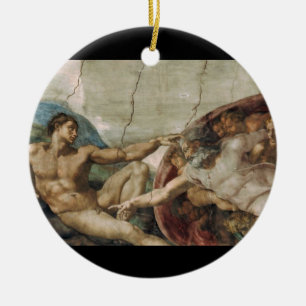 A curious god. ceramic ornament