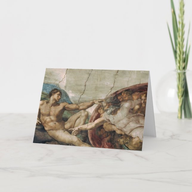 A curious god.            Christmas Holiday Card (Front)