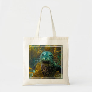 A Curious Harbor Seal Kelp Forest Santa Barbara Tote Bag